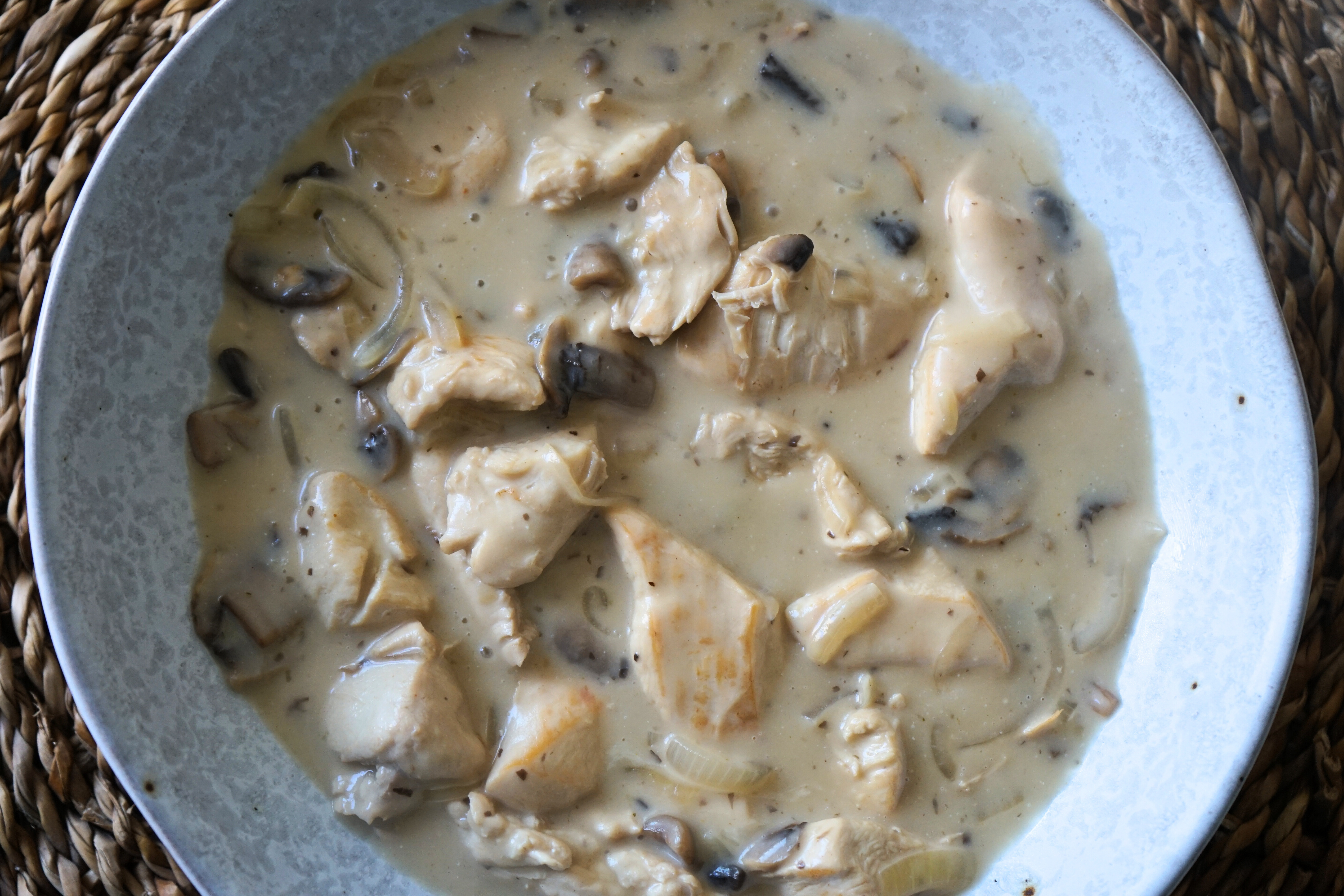 Poulet aux champignons (poulet chasseur)